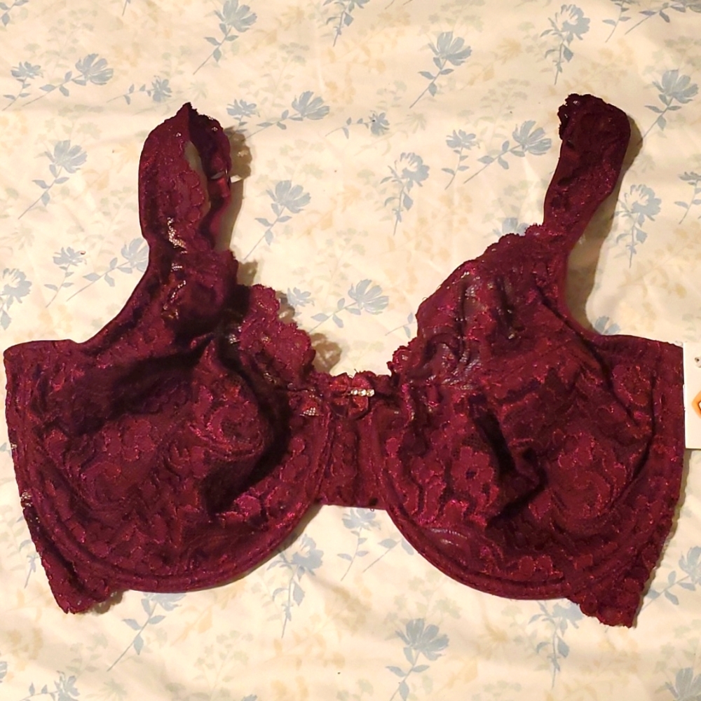 Smart Sexy Bra lace Burgundy color